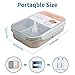 BusyMouth Bento Box,Ideal Bento lunch Box, Leakproof Lunch Containers with 3 Compartments, No BPAs,Made by Wheat Fiber Material, Microwave And Dishwasher Safe,12-Month Guarantee (White)