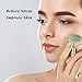 Jade Roller & Gua Sha Massage Tool Set, Jade Roller for Face, 100% All-Natural jade, Highly Potent, Anti Aging Wrinkle, Facial Massager Therapy, Clears Toxins, Reduces Puffiness