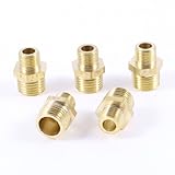 eDealMax 5PCS 1/8 PT x 1/4 PT filetage mâle