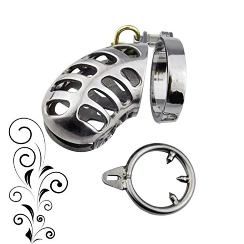 Chástí-ty Device Cǒck Cǎge Pênǐle Bêlt Waterproof Anti-Off Restraint Device Metal Hypoallergenic Metal Ergonomic Design T-Shirt Discreet Packingღ (Size : 43mm)