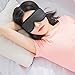 Sleep Mask for Women Men, 3D Contoured Eye Mask for Sleeping with Breathable Memory Foam, 100% Light Blocking Eye Covers with Anti-Slip Adjustable Strap for Travel/Naps, Include Earplugs & Carry Pouch