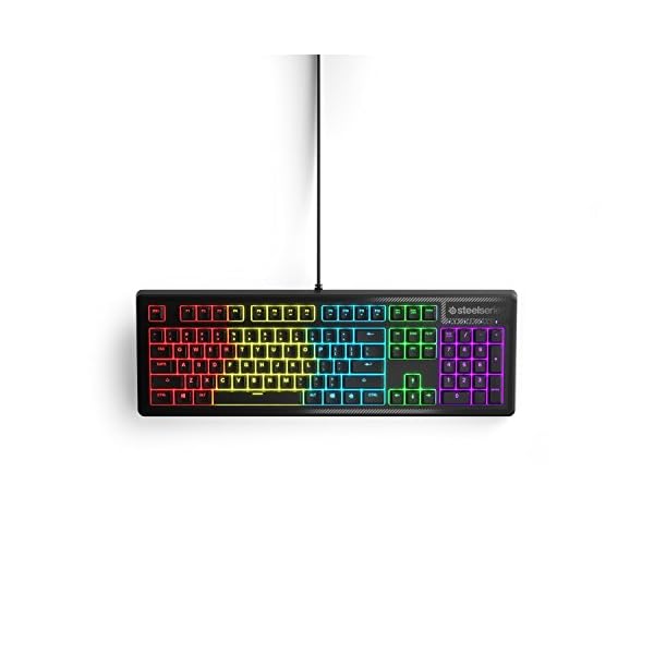SteelSeries Apex 150 RGB Gaming Keyboard - Tactile & Silent - RGB LED Backlit Keys - Splash Resistant - Media Controls…