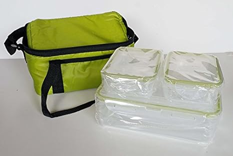 Bolsa térmica con 3 tuppers (2 UNIDADES): Amazon.es: Hogar