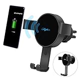 Engilen Wireless Car Charger Fast Charging Car Mount Gravity Air Vent Phone Holder Used for Samsung Galaxy S8 S7/S7 Note 8 5 and Standard Charge for iPhone X 8/8 Plus all Qi Enabled Devices (Black)