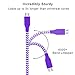 Micro USB Charger 10ft, OKRAY 3 Pack Nylon Braided USB 2.0 Cable High Speed Android Charging Cord Compatible for Samsung Galaxy S7/S6, HTC, Sony, Nokia, LG and More (Purple Pink Green)