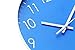 Epy Huts Modern Wall Clock Battery Operated Indoor Non-Ticking Silent Quartz Quiet Sweep Movement Wall Clock for Office,Bathroom,Living Room Decorative 10 Inch Blue