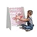KidKraft Wooden Sling Shelf Bookcase - Pink and Whitel Colors - Sturdy Canvas Fabric, Chevron Pattern, Kids Bookshelf, Young Reader Support, Gift for Ages 3+