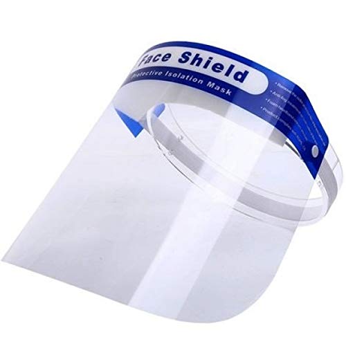 JPN Transparent Safety Face Shield Full Protection Cap Wide Visor, Adjustable, Easy to Clean