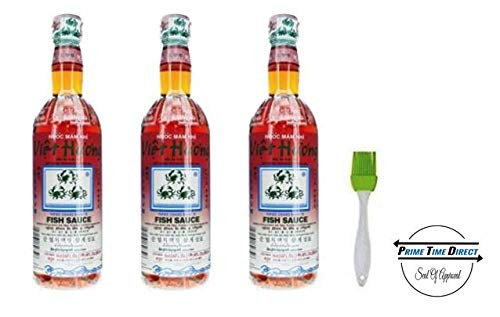 Three Crabs Brand Fish Sauce, 24-Ounce Bottle (Pack of 3) with Silicone Basting Brush in a Prime Time Direct Sealed Box - Thumbnail 2