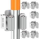 reliahom 6 Pack Broom Holder Wall Mount Stainless
