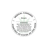 Generic State Compliant Labels (100 Labels) for Identifying Small Marijuana, Pot, and Weed Containers