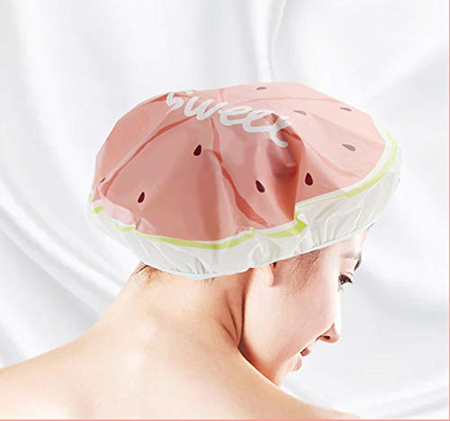 SUKRAGRAHA Shower Mold Resistant Lined Shower Cap Good Mangosteen