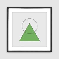 Framed Canvas Wall Art Geometric Building Canvas Prints Home Artwork Decoration for Living Room,Bedroom - 16x16 inches