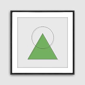 Framed Geometric Building Home Artwork for Living Room Bedroom