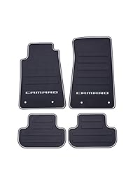 Tapetes GM para todo tipo de clima, accesorios para parte trasera y delantera con molduras profundas, Logo de Camaro , Negro