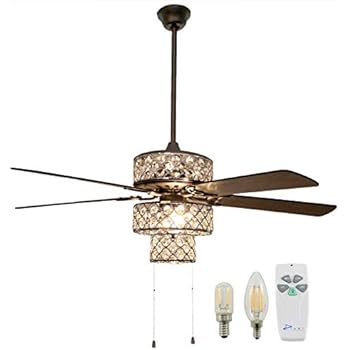 Amazon Com River Of Goods 16553s Caged Crystal Ceiling Fan Home