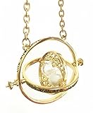 DearDeer Harry Potter Gold Time Turner Necklace White Sand with gift card