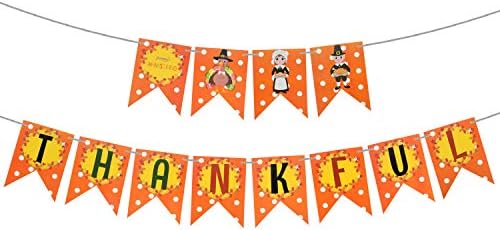 Aerzetix Thankful Bunting Garland Banner Happy Thanksgiving Day