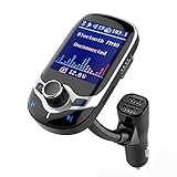 FM Transmitter, Otium FM40 Bluetooth Wireless Radio Adapter Stereo Music Tuner Modulator Car Kit 1.8