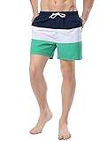 Men's Stripe Swim Trunks Quick Dry Casual Swim Short