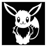 2x White Pokemon Eevee Car Truck Window Vinyl Décor Sticker Wall Art Decal Bomb 2x2