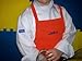 Orange Apron Kids Children Fits 2-7 Yr Olds 15x21 Inches Real Fabric