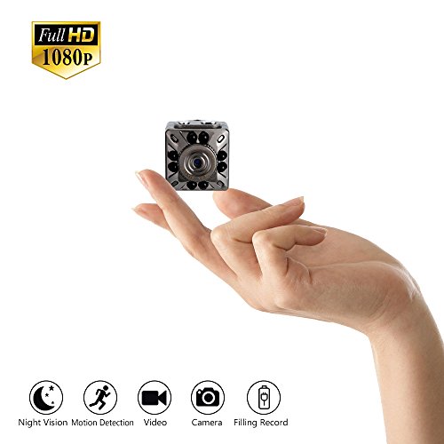 Click Here to See More Images 1080P Mini Camera UYIKOO Portable Full HD Small Body Cam with Night Vision, Motion Detection, Indoor/Outdoor Use