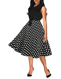 CISMARK vestido de oficina sin mangas con cuello en V y bloque de color chic para mujer