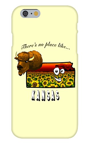 Apple iPhone 6+ Custom Case White Plastic Snap On - There's No Place Like Kansas