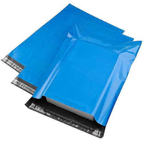 Metronic 100 Pack 12x15.5 Blue Poly Mailer Envelopes Shipping Bags with Self Adhesive, Waterproof and Tear-Proof Postal Bags