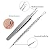 CHIMOCEE 6PCS Blackhead Removal Tool Kit for Whitehead, Blemish, Blackhead Remover, Pore Extractor, Acne Tool for Risk Free Nose Face with Dermatologist Grade Surgical Steel, A Gift Box with Mirror
