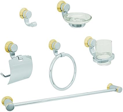 URREA 1400.1 Juego de Accesorios para Baño en Acabado Cromo: Amazon.com