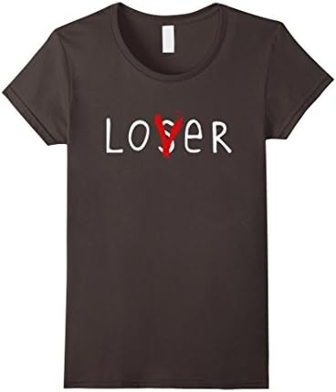 Womens Lover Loser TShirt - Halloween Tee - Horror Club Medium Asphalt