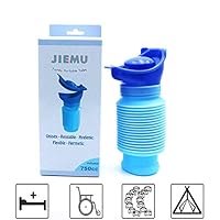 Gemei Emergency Urinal, Portable Mini Outdoor Camping Travel Shrinkable Personal Mobile Toilet Potty Pee Bottle for Kids Adult Camping Car Travel Traffic Jam and Queuing (750 ML)