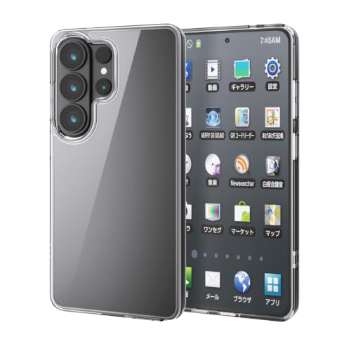 エレコム Galaxy S26 Ultra (SC-53G) ケース カバー クリア 背面硬度5H 高耐久 ハイブリッド 耐衝撃 衝撃吸収 TPU ポリカーボネート 4つ角エアークッション ワイヤレス充電対応 クリア PM-G262HVCKCR