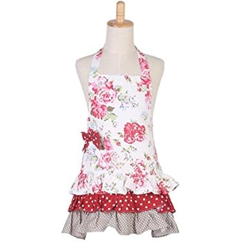 G2PLUS Kids Apron with Pockets, Cotton Canvas Baking Apron for Kids, Cooking Apron for Children, Great Xmas Gift for Daughter and Fit for 2-5yrs Old Little Kid Girls (Kid Girl Aprons)