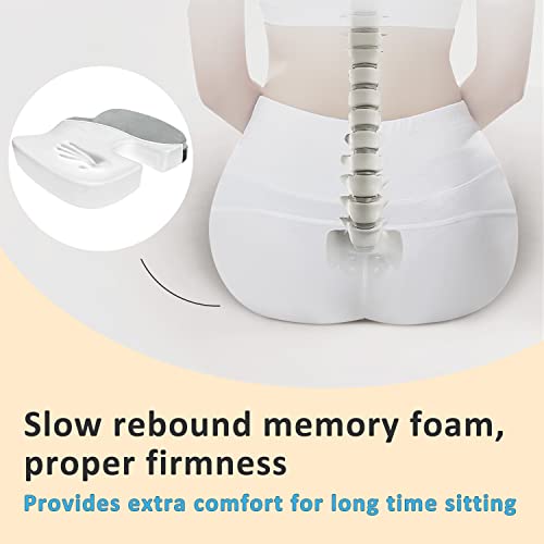 Dreamer Car Seat Cushions/Chair Cushions with Adjustable Strap Enjoy Uninterrupted Comfort - Slow Rebound Memory Foam Chair Pads Bring Extra Comfort for Long Time Sitting (Velvet Cover, Gray)