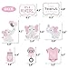 Faisichocalato Pink Elephant Centerpiece Sticks DIY Baby Girl It's A Girl Table Decorations Pink Little Peanut Cutouts for Pink Elephant Theme Baby Shower Birthday Party Supplies Set of 24