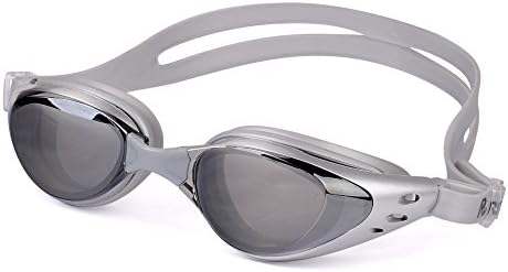 Swimming Glass, AiGoo Mirrored Anti-fog U.V Protection Swim Goggles for Adult, Men, Women,Indoor and Open Water Swimming(Silver)