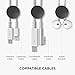 elago Cable Management Buttons - Desk Organizers, Desk Accessories, Cable Clips, Cord Organizer, Office, Home Office, 2 Cable Holding Slots, Flexible TPU, Cable Tie Included (7pcs) (Black)