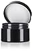 JUVITUS Black PET Plastic (BPA Free) Refillable Low Profile Jar - 4 oz (12 Pack)