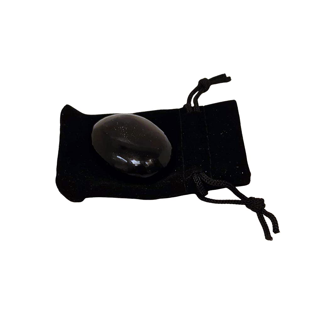 VIE Naturals Worry Thumb Stone (Black Agate)