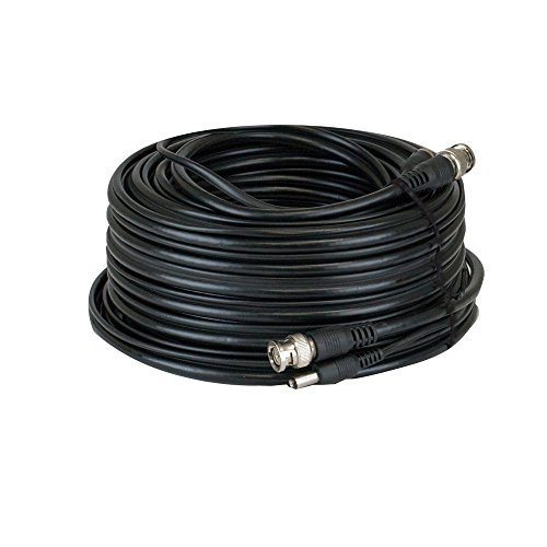 GW Security Professional Grade RG59 Siamese Combo Coaxial Cable Pre-made All-in-One BNC Video Power Cable for 1080P /720P, TVI, CVI, AHD and HD-SDI Camera and Analog CCTV Camera (25Ft, 60Ft, 100Ft, 150Ft, 200Ft available)