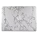 NovoTech Soft Touch Matte Finish Rubberized Hard Shell Case for MacBook Air 11-Inch - White Marble