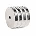 TAQTON Neodymium Magnets N52 Ring w/Countersunk Hole, 4 Pack, 34 lbs Holding Force, 1.26”D x 0.20”H. Super Strong Permanent Rare Earth Magnets. DIY, Kitchen/Garage Tool Organizer Magnets
