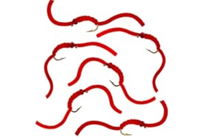 Thor Outdoor Squirmy Wormy Fly Fishing Set – Wet Worm Flies for Trout, Panfish, Bass