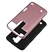 LG K10 Case, LG Premier LTE Case, mp-Mall [Shock Absorbent] [Card Slot] Armor Hybrid Defender Rugged Protective Cover Case for LG K10/ LG Premier LTE (Rose Gold)