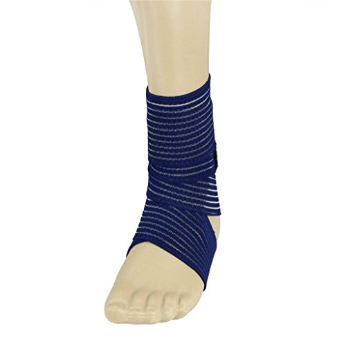 BXT Elastic Breathable Wrap Ankle Support Brace Compression Knee Elbow Wrist Ankle Hand Support Wrap Sports Bandage Strap with Hook & Loop Fastener Straps(ONE PIECE)