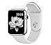 top4cus 42mm Size Soft Silicone Replacement Sport Strap iWatch Band for Apple Watch 42mm All Model - Medium/Large - Sport White