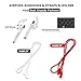 8 in 1 Airpods Accessories Set, Likday Silicone Case Cover Set for Airpods with (Holder, Earhooks, Earphone Case, Strap,EVA Hard Shell Box, Carabiner) (Black Box & Red Case)thumb 4